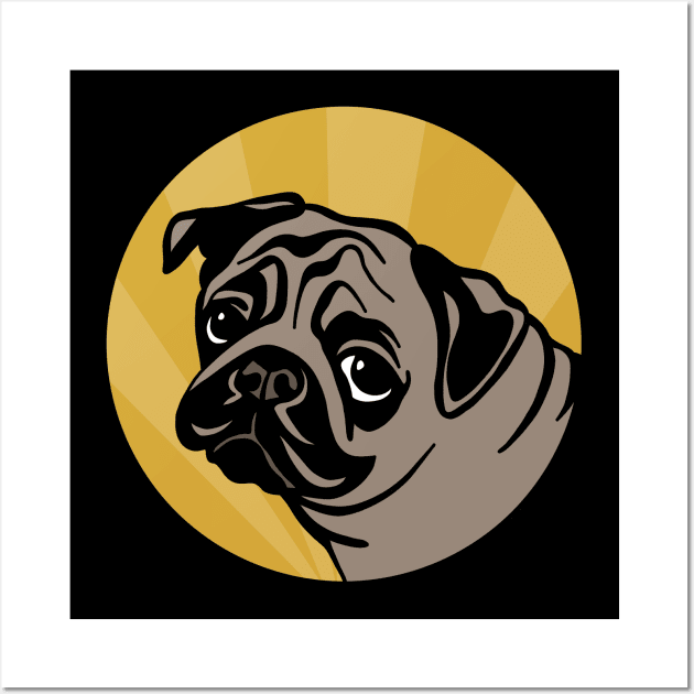 Pug Wall Art by valentinahramov